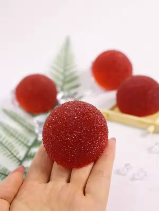 1PC Lychee Shape Squishy Toy, Soft Stress Relief Squeeze Toy for Office Home Decor, Fidget Anxiety Relief