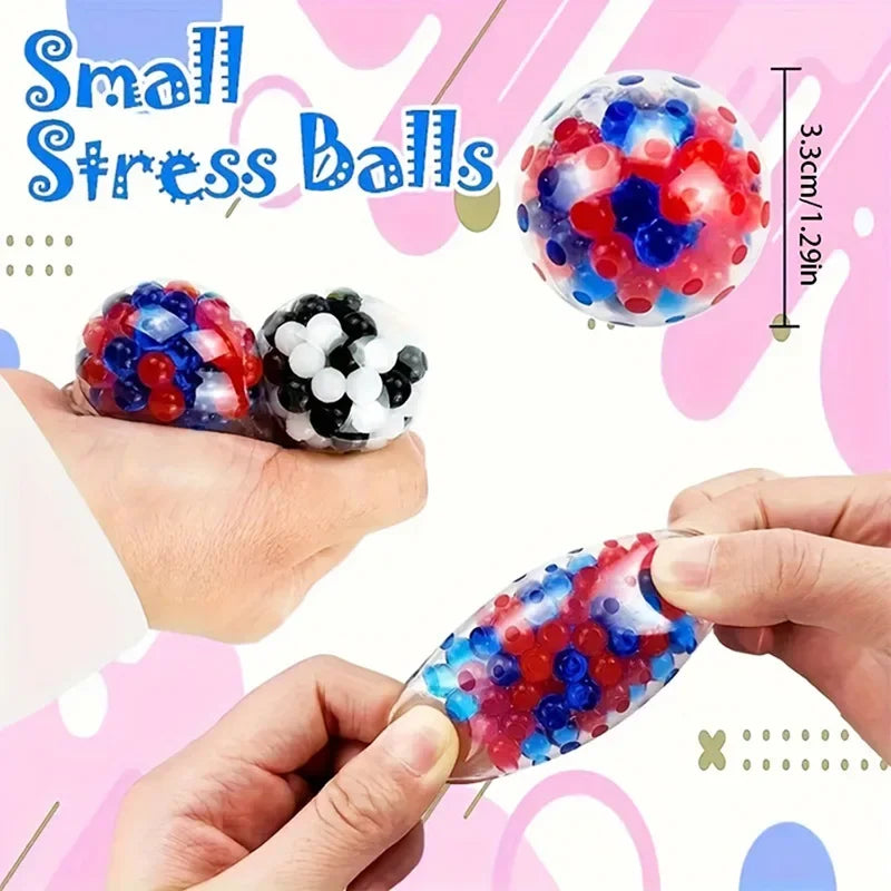 3.5cm TPR Squishy Ball Water Bead Stress Relief Squeeze Ball Bumpy Grape Toy Soft Rubber Calming Fidget Gift