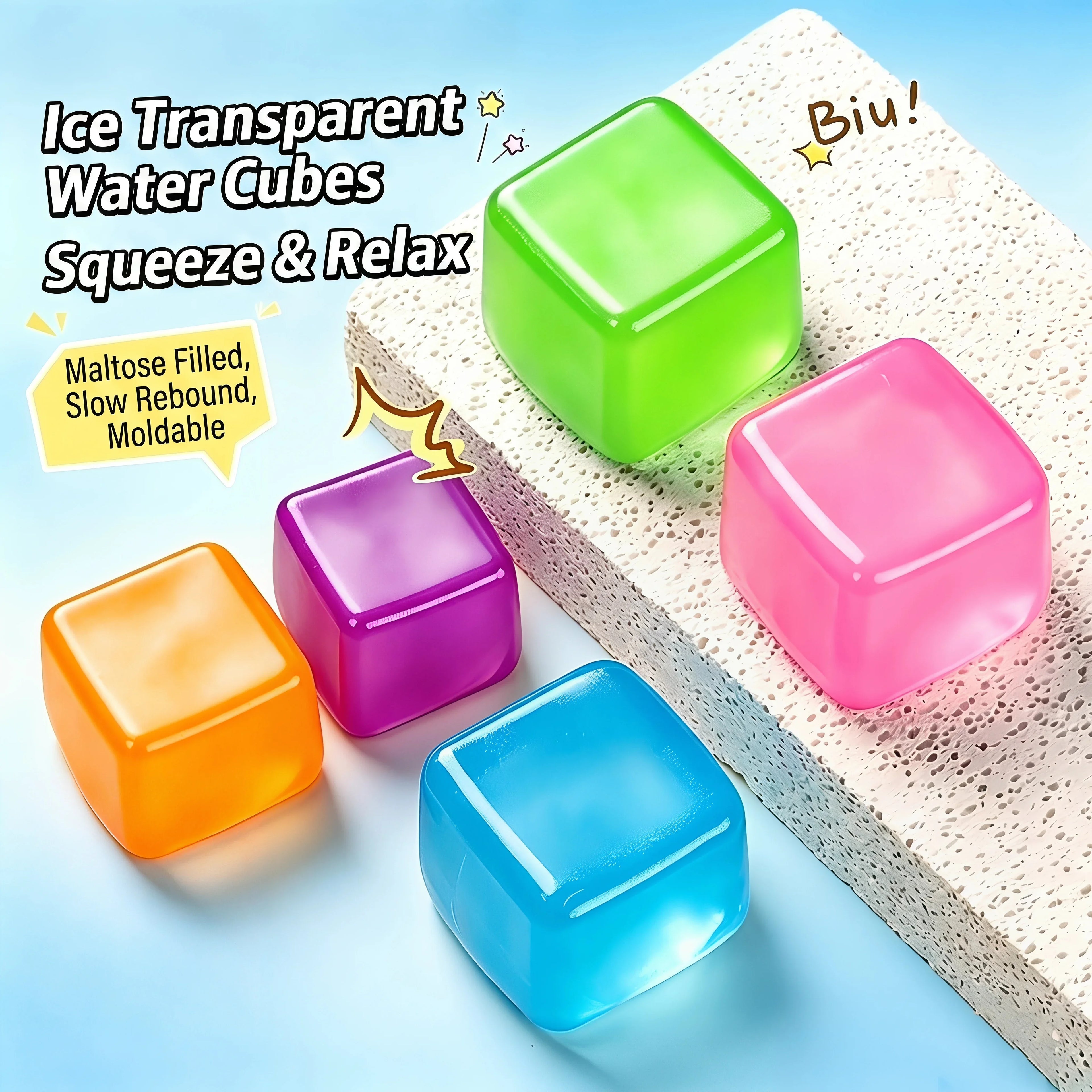 Squishy Toy, Slow Rising Fidget Cube for Kids Adults, Sensory Anxiety Relief, Desk Decor Gift for School Office Travel