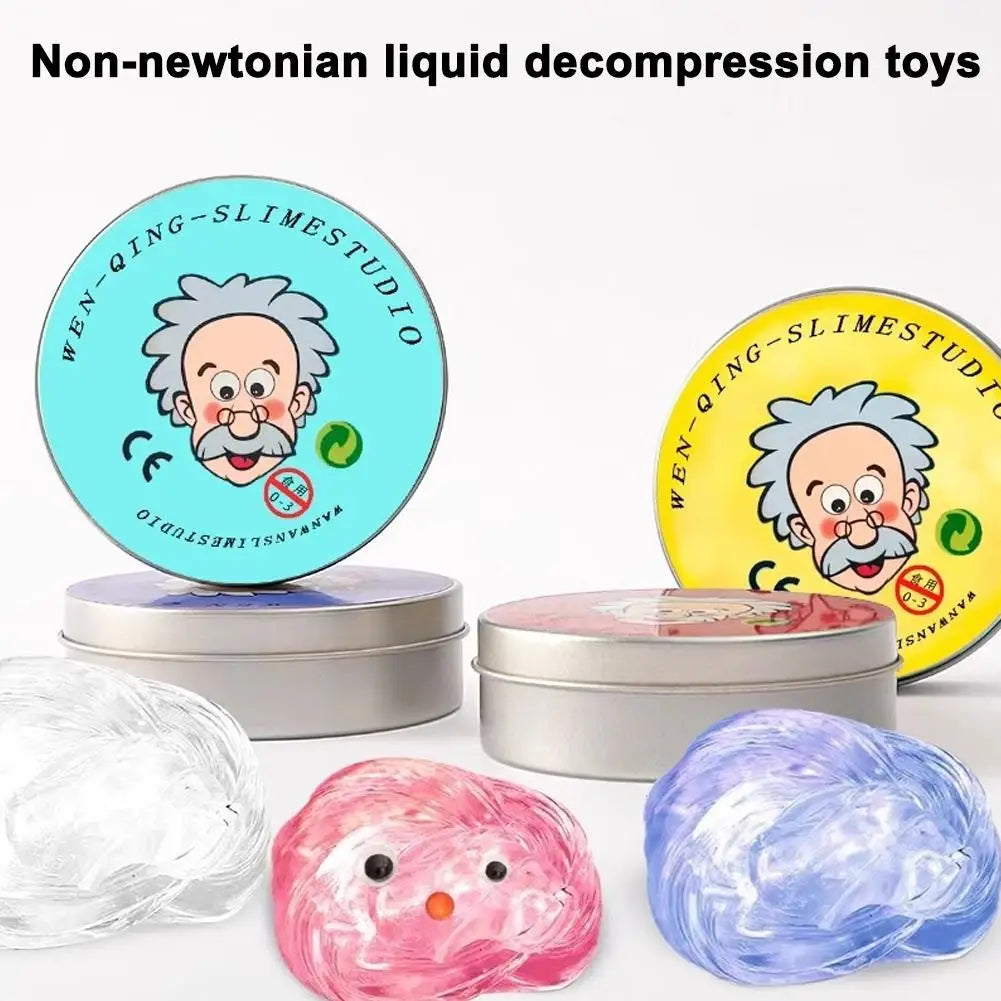 Colorful Non-Newtonian Liquid Stress Relief Toys, Transparent Elastic Slime, Non-toxic Creative Handmade Craft Playthings