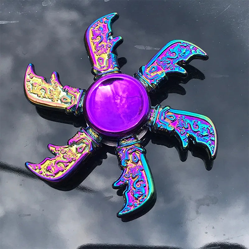 28 styles Fidget Decompression Toy Spinner Finger Spinner Metal Rainbow Color Alloy Metal Anti-Anxiety Toy For Kids Adults Gifts