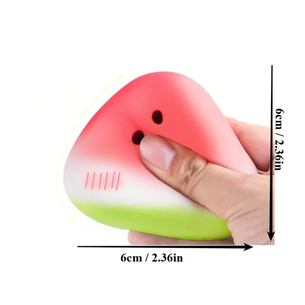 Summer Watermelon Squishy Toy Soft Slow Rebound Portable Stress Relief Relaxing Hand Play Toy