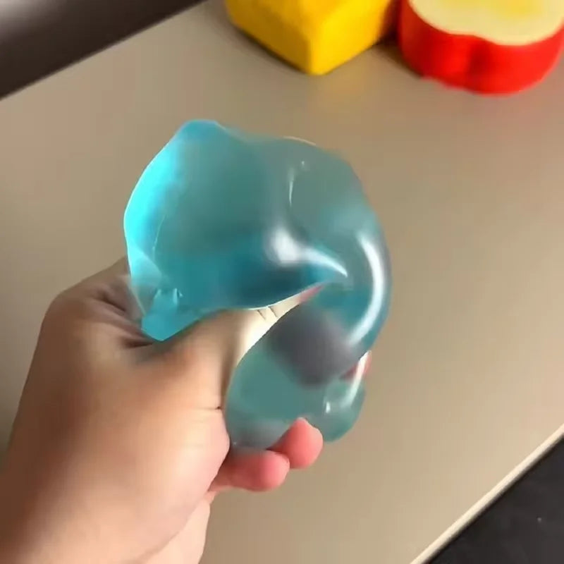Squishy Green Apple Stress Ball Soft Fidget Sensory Toy for Slow Rebound Squeeze Toy for Adults Kids Christmas Gift
