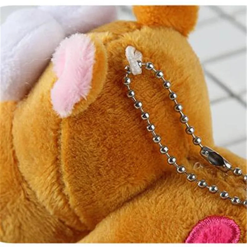 1Pc Lovely Stuffed Cotton Dog Plush Toy Pendants Keychain 13cm 3 Colors Kid's Gift Soft Animal Plushie PP Material