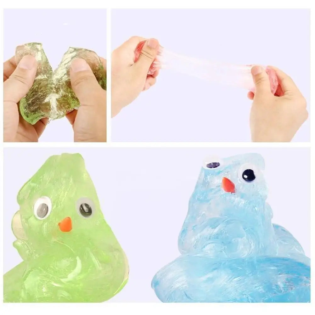 Colorful Non-Newtonian Liquid Toy, Transparent Elastic Stress Relief Slime, Non-Toxic DIY Craft Modeling Compound