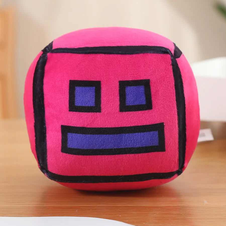 New Geometry Dash Game Plush Toy Cute Cartoon Anime Game Doll Soft Stuffed Peluche Plushie Toys Home Decor Child Birthday Gift