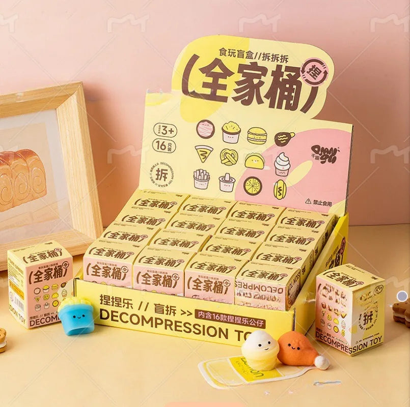 Squishy Blind Box – Mochi Stress Ball, Baking Theme Decompression Toy for Kids, Wish Gift & Party Favor Surprise