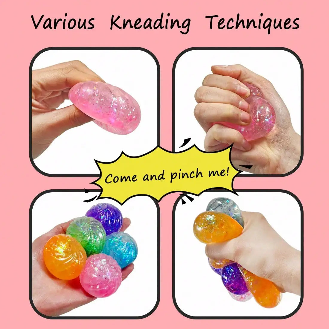 Glitter Dumpling Squishy, Jelly Bao Bun with Steamer, Maltose Slow Rebound Fidget, Aesthetic Desk Decor, Stress Relief Toy