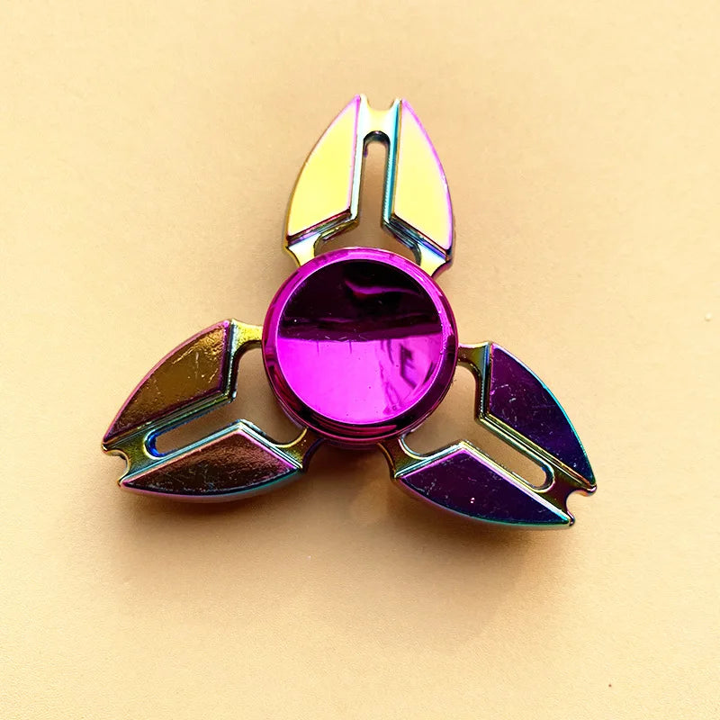 28 styles Fidget Decompression Toy Spinner Finger Spinner Metal Rainbow Color Alloy Metal Anti-Anxiety Toy For Kids Adults Gifts