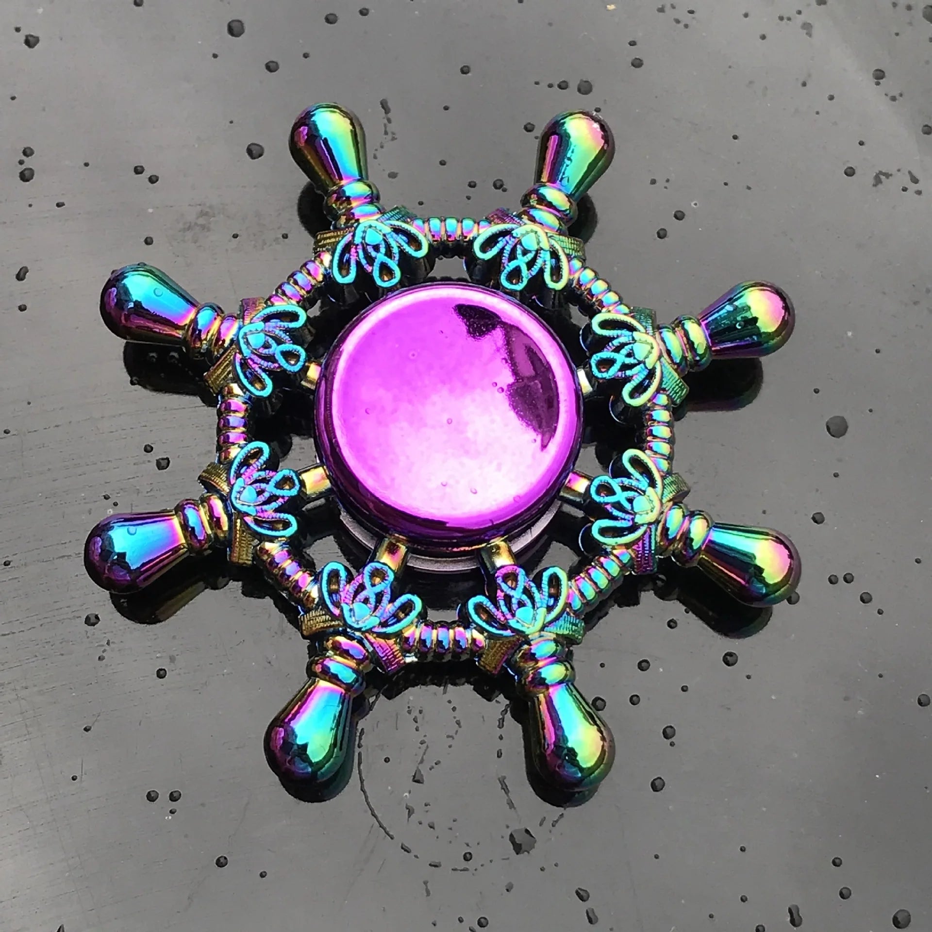28 styles Fidget Decompression Toy Spinner Finger Spinner Metal Rainbow Color Alloy Metal Anti-Anxiety Toy For Kids Adults Gifts