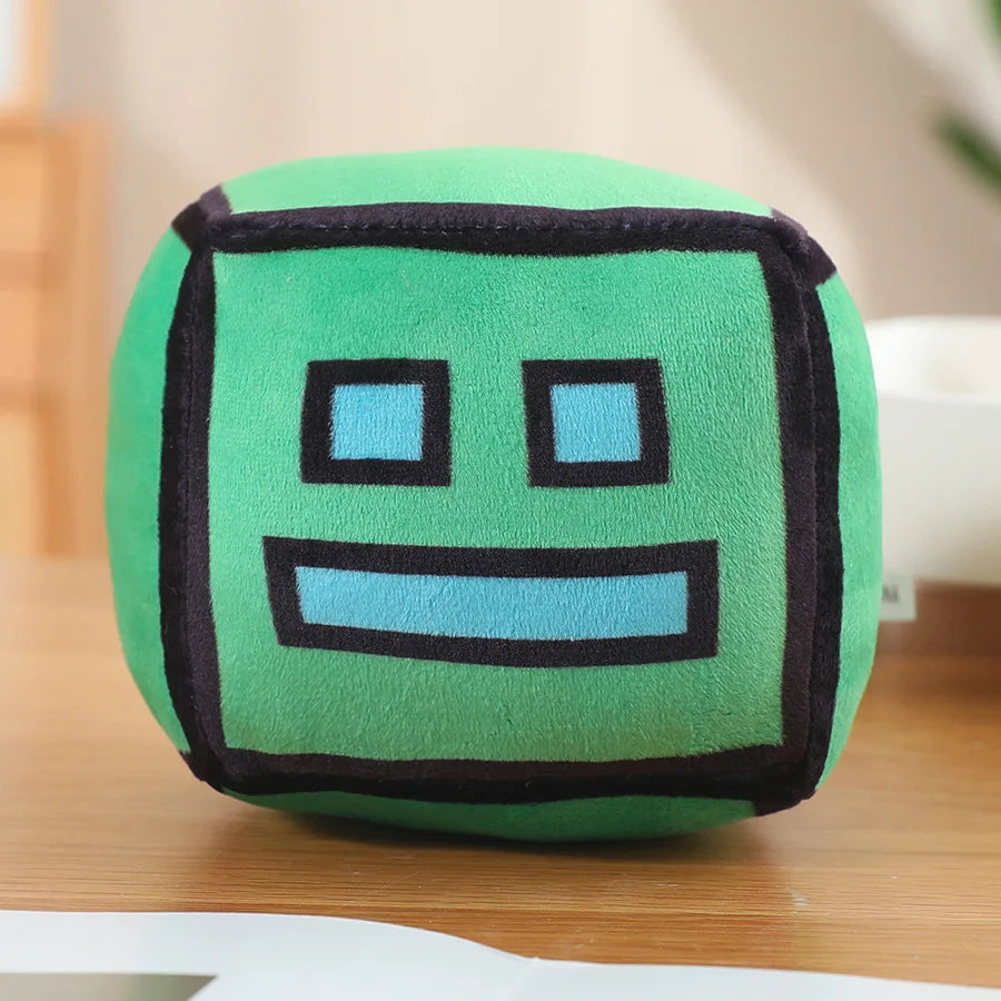 New Geometry Dash Game Plush Toy Cute Cartoon Anime Game Doll Soft Stuffed Peluche Plushie Toys Home Decor Child Birthday Gift
