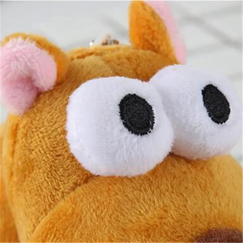 1Pc Lovely Stuffed Cotton Dog Plush Toy Pendants Keychain 13cm 3 Colors Kid's Gift Soft Animal Plushie PP Material