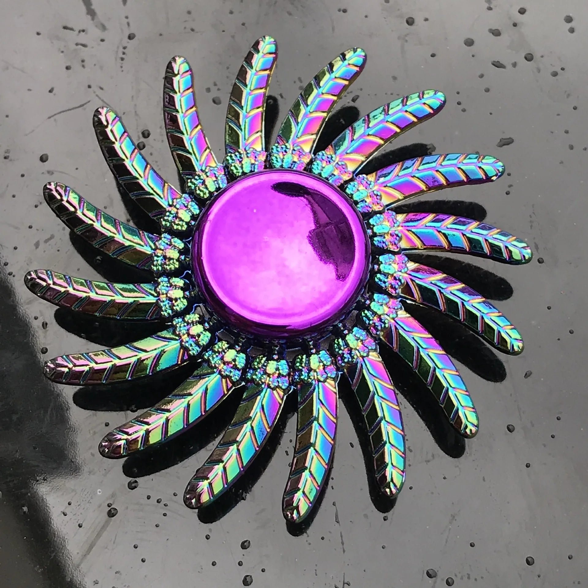 28 styles Fidget Decompression Toy Spinner Finger Spinner Metal Rainbow Color Alloy Metal Anti-Anxiety Toy For Kids Adults Gifts
