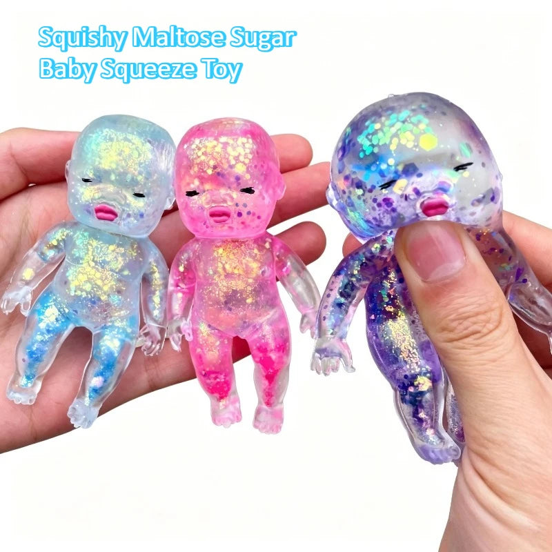 Adorable Maltose Sugar Baby Squishy, flexible slow rebound design, portable stress relief toy, great for daily use and gifting.