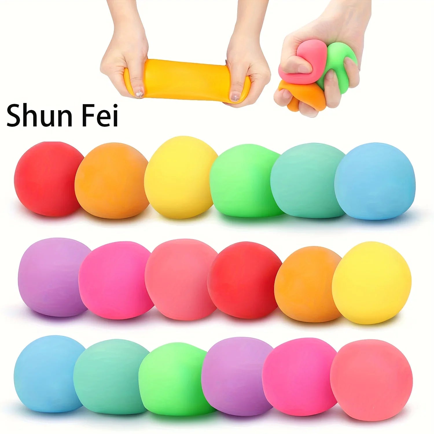 1PC Squishy Stress Ball, Soft Dough Anxiety Relief Toy, Hand Sensory Fidget, Classroom Prize, Halloween Christmas Gift for Kids