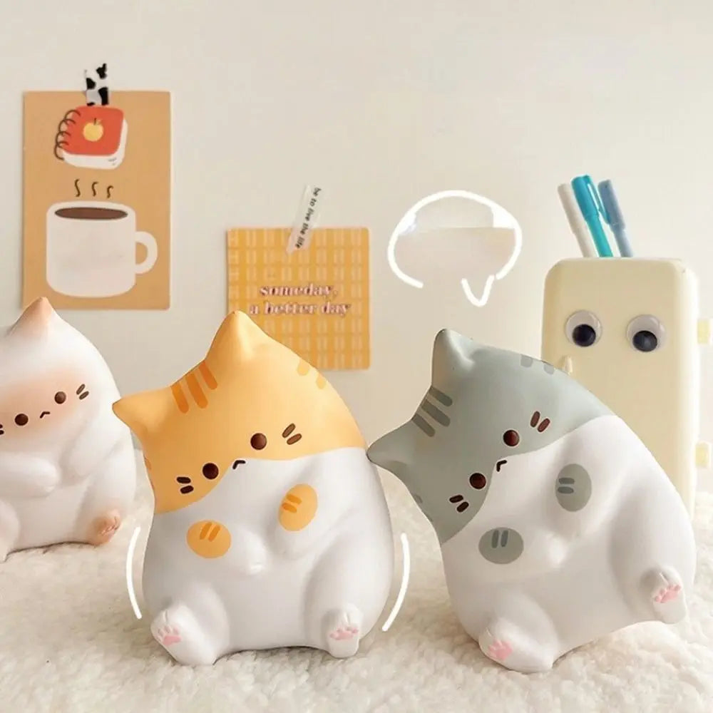 Kawaii Cartoon Cat Squeeze Toys Plushie Slow Rebound Decompression Doll Stress Release Cute Release Anxiety Toy