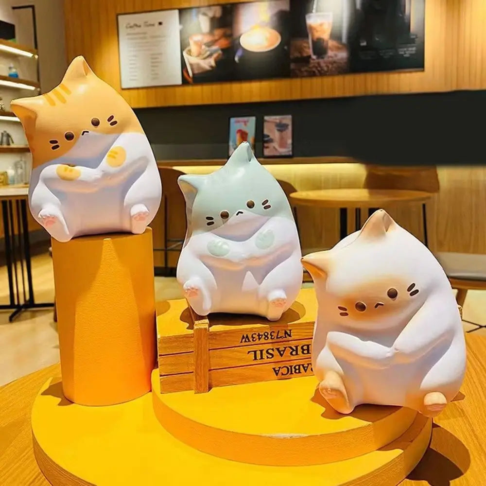 Kawaii Cartoon Cat Squeeze Toys Plushie Slow Rebound Decompression Doll Stress Release Cute Release Anxiety Toy