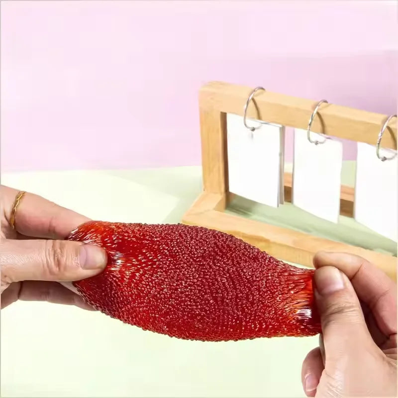 1PC Lychee Shape Squishy Toy, Soft Stress Relief Squeeze Toy for Office Home Decor, Fidget Anxiety Relief