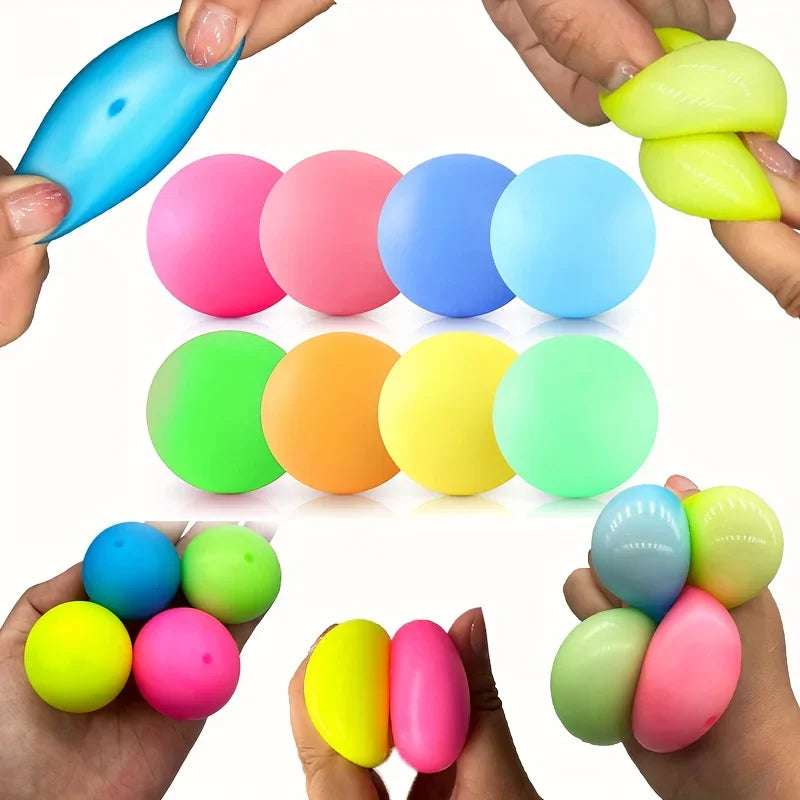 1PC Squishy Stress Ball, Soft Dough Anxiety Relief Toy, Hand Sensory Fidget, Classroom Prize, Halloween Christmas Gift for Kids