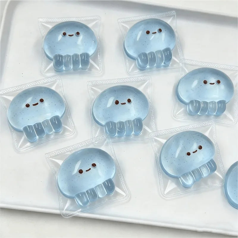 Cute Jellyfish Squishy Fidget Toy, Stress Relief Sensory Toy, Perfect Desk Decor & Easter Gift for Kids & Adults