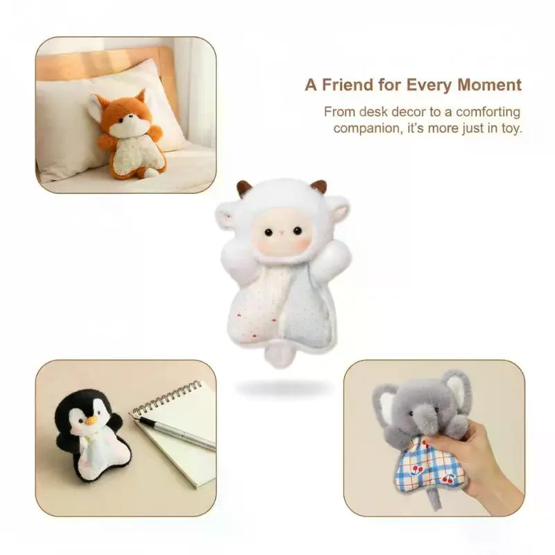 Cute Fluffy Bean Bag  Toy - Soft Stress Relief Stuffed Animal for Kids Adults Gift