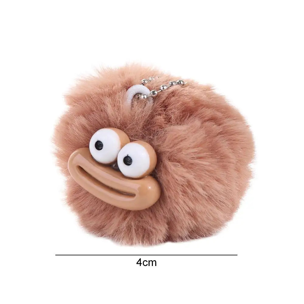 Fashion Cartoon Funny Clown Keychain Plushies Plush Stuffed Sausage Mouth Keyring Dopamine Mini Big Mouth Plush Pendant Girls