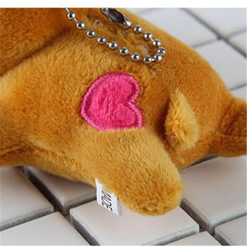 1Pc Lovely Stuffed Cotton Dog Plush Toy Pendants Keychain 13cm 3 Colors Kid's Gift Soft Animal Plushie PP Material