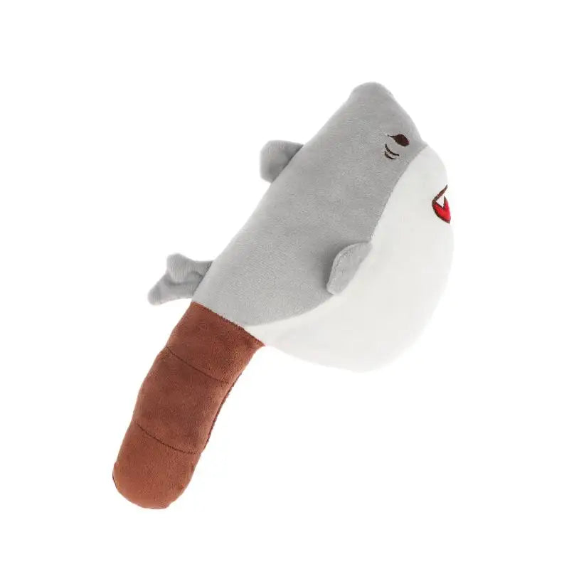 Cute Shark Plush Hammer Toy Soft Stuffed Animal Stress Relief Toy Creative Funny Plush Doll For Kids Adults Birthday Gift