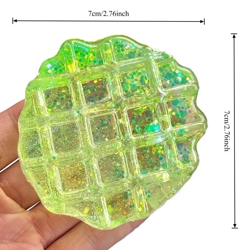 Squishy Waffle Cake Maltose Fidget Toy Soft Bread Maltose Anti Stress Toy Relieve Anxiety Decompressions Vent Squeeze Toy