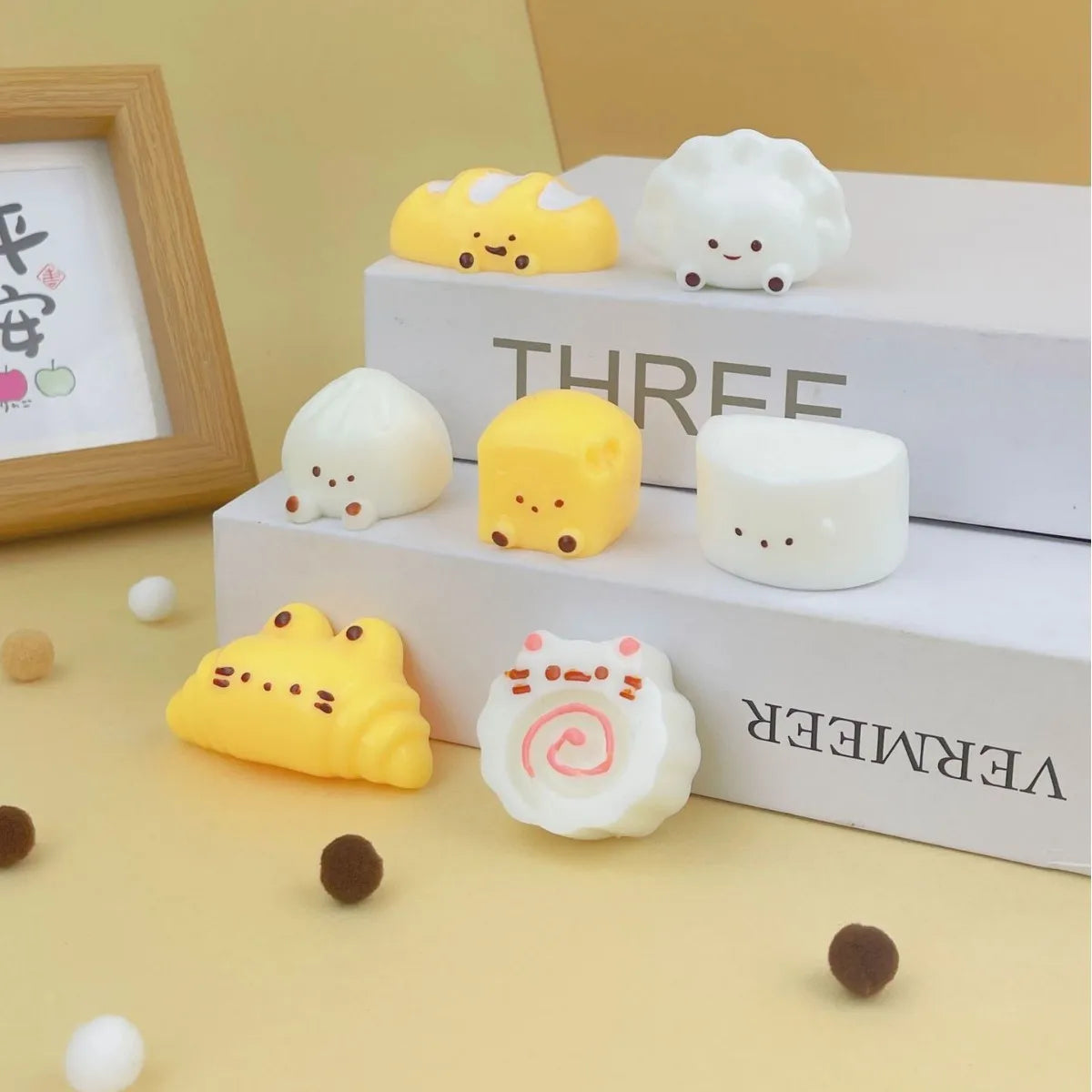 Mini Burger Squishy Keychain for Women Cute Fake Food Stress Relief Toy Soft Bread Hamburger Pendant Sensory Toy