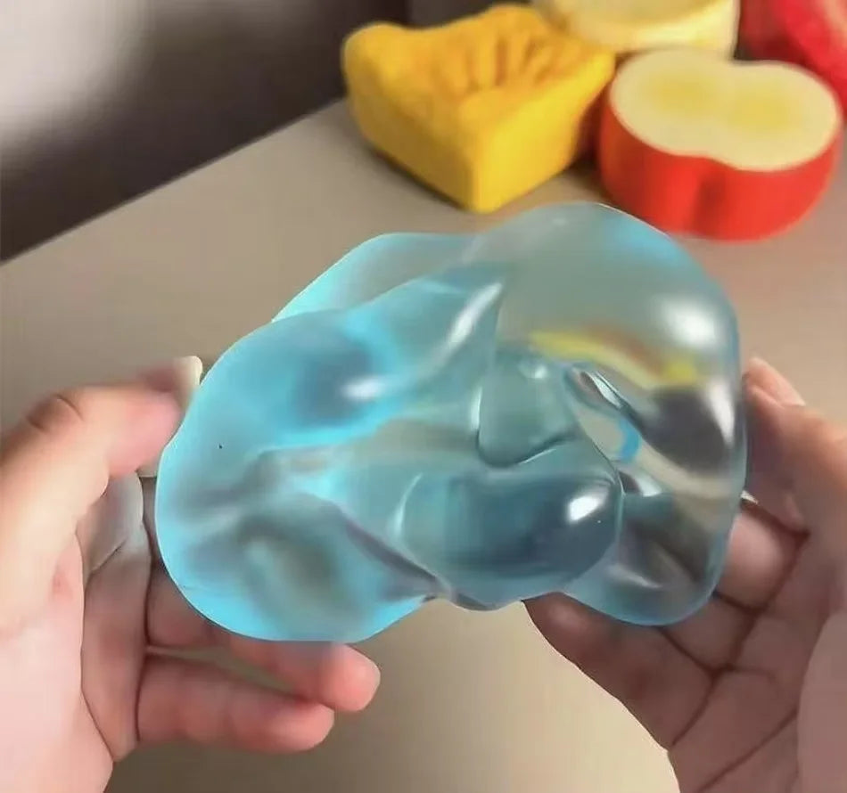 Squishy Green Apple Stress Ball Soft Fidget Sensory Toy for Slow Rebound Squeeze Toy for Adults Kids Christmas Gift